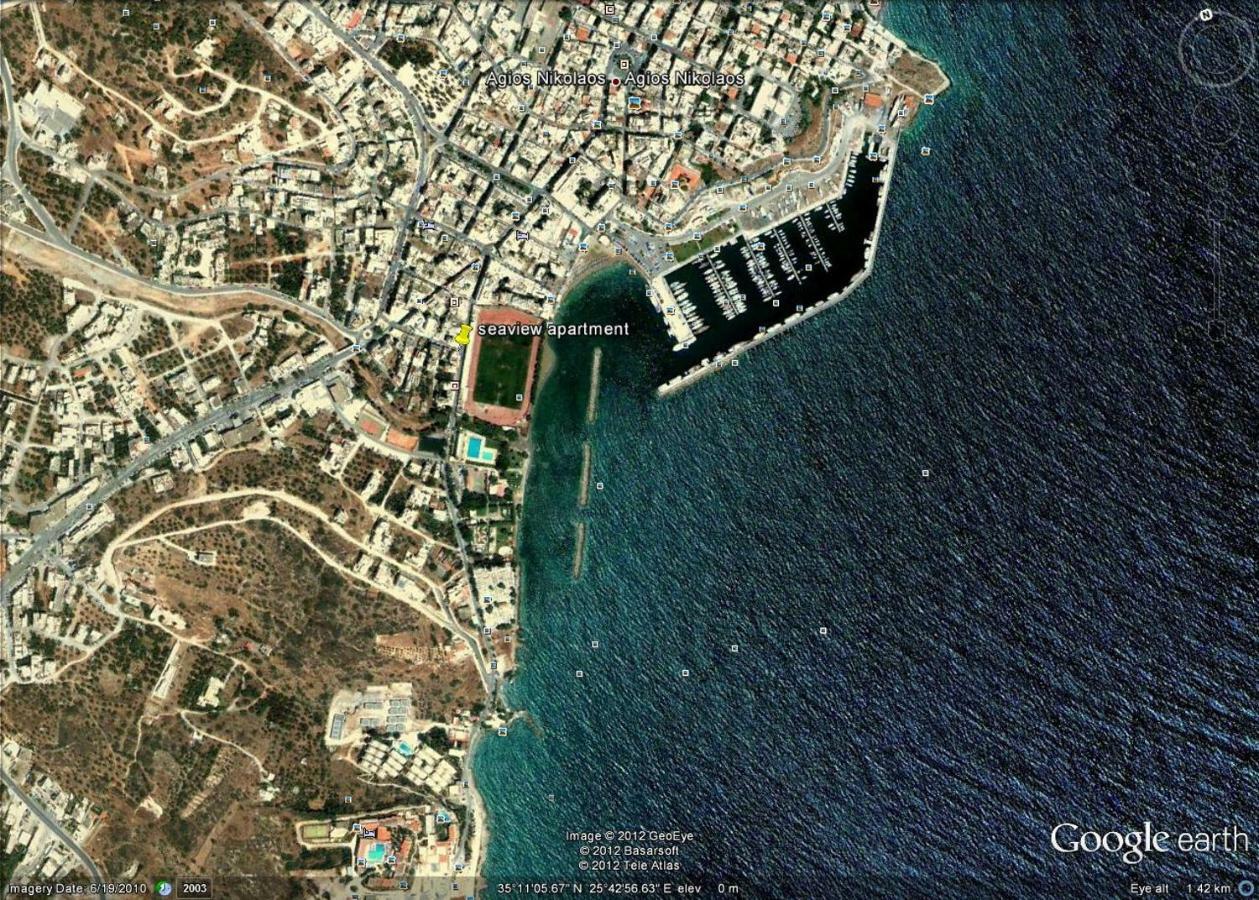 Stunning Seaview Town Apartment Agios Nikolaos Buitenkant foto
